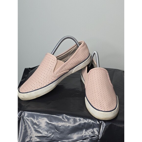 Sperry Top Sider Pink Perforated Leather Seaside Sneakers Womens Sz 9 - Picture 5 of 8